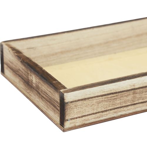 Floristik24 Wooden tray flamed decorative tray table decoration rustic 30×15×3cm
