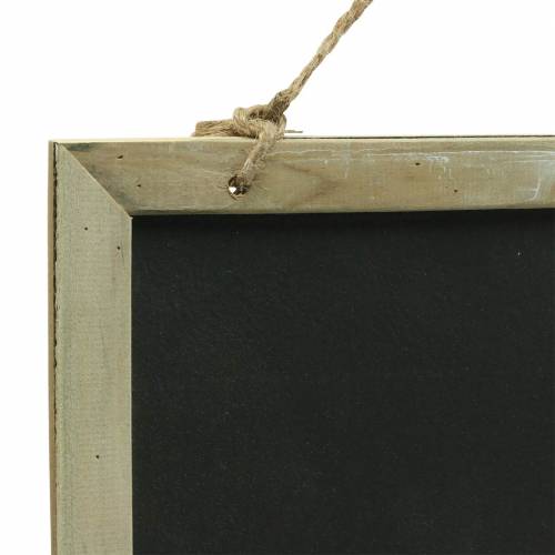 Product Slate board with wooden edge for hanging natural 30x15cm 5 pcs