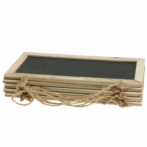 Product Slate board with wooden edge for hanging natural 30x15cm 5 pcs