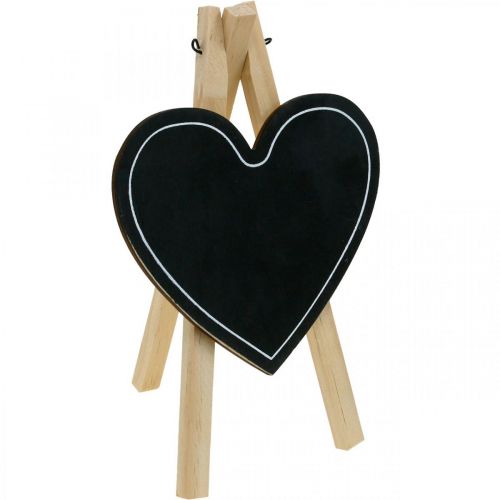 Floristik24 Wooden board, wedding decoration, chalk board heart, decoration Valentine's Day, decoration board 6pcs