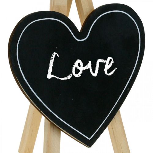 Floristik24 Wooden board, wedding decoration, chalk board heart, decoration Valentine's Day, decoration board 6pcs