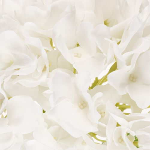 Artificial Hydrangea with Long Stem for Decoration, White, 48cm | Floristik24.co.uk