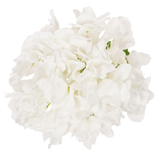 Artificial Hydrangea with Long Stem for Decoration, White, 48cm | Floristik24.co.uk