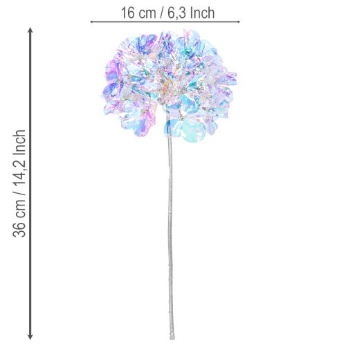 Artificial Hydrangea Branches in Iridescent Colors, 36cm, Set of 2 | Floristik24.co.uk