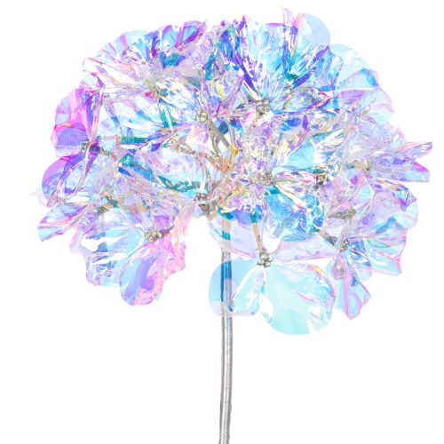Artificial Hydrangea Branches in Iridescent Colors, 36cm, Set of 2 | Floristik24.co.uk