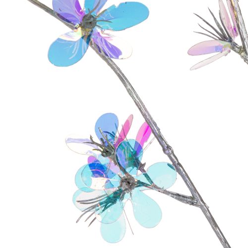 Kunststoff Decorative Branch with Iridescent Flowers 98cm for Indoor Use | Floristik24.co.uk