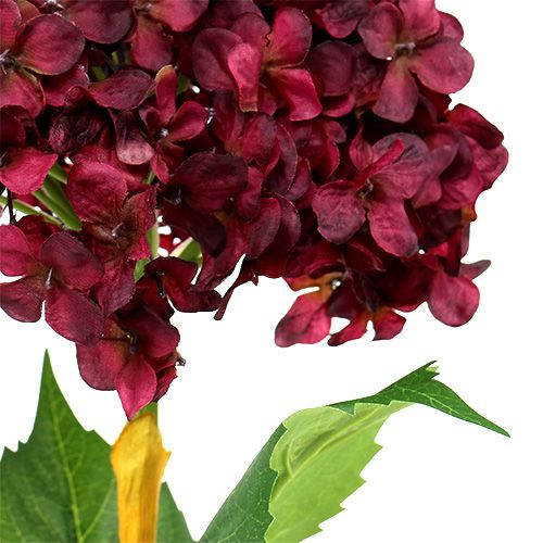 Floristik24 Hydrangea artificial dark red 80cm 1 pc