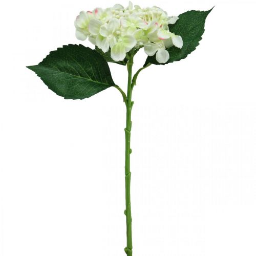 Hydrangea, silk flower, artificial flower for table decorations white, green L44cm