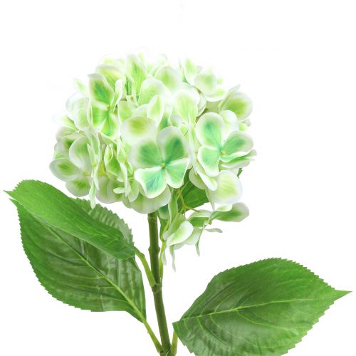 Hydrangea artificial green, white 68cm