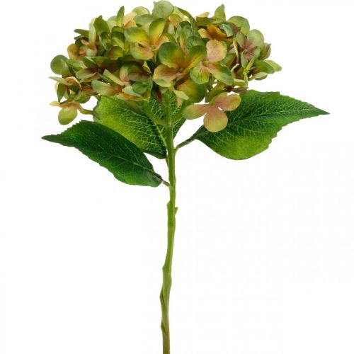 Floristik24 Hydrangea artificial Green, Yellow artificial flower H35cm