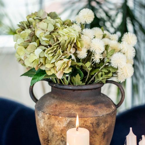 Floristik24 Hydrangea bouquet artificial green, brown 5 flowers 48cm