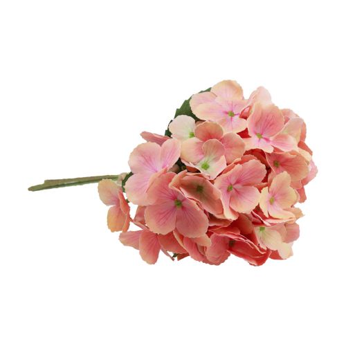 Product Hydrangea artificial garden flower pink salmon 35cm