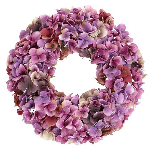Floristik24 Hydrangea wreath Ø35cm Purple, Lilla