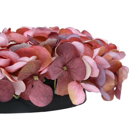 Product Artificial flowers decoration hydrangea wreath artificial old pink Ø26cm