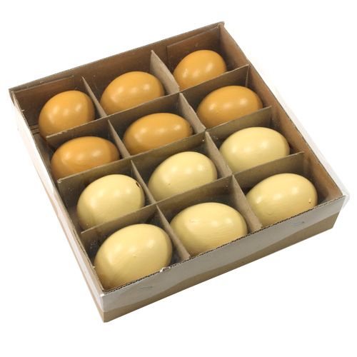 Floristik24 Chicken eggs 6cm mix yellow 10pcs