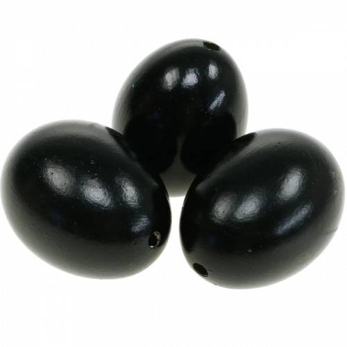 Product Chicken Eggs Black Easter Decoration Blown Out Eggs 10 Pcs