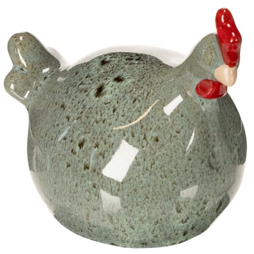 Floristik24 Ceramic chicken decorative figure for living area with rustic design and abstract shape, 13cm, 2 pieces