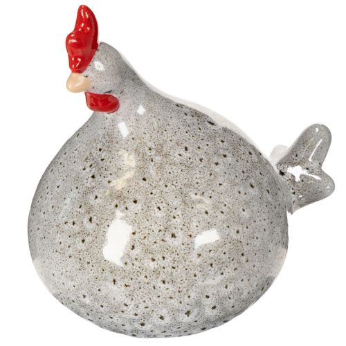Ceramic chicken figurine, fun design for stylish home decoration, 16cm, 2 pieces
