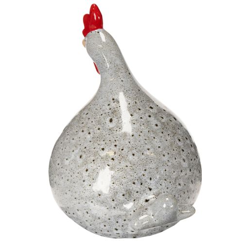 Product Ceramic chicken figurine, fun design for stylish home decoration, 16cm, 2 pieces