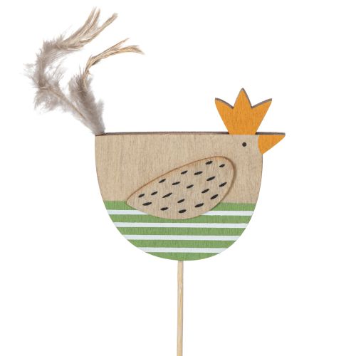 Product Chicken stakes in Easter design for cheerful spring decoration, 7cm, 12 pieces
