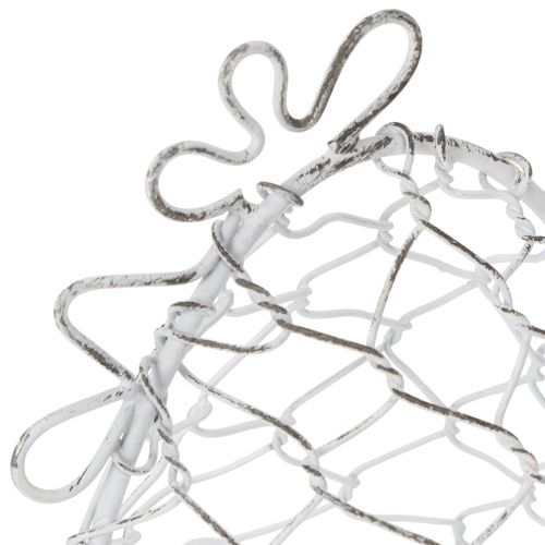 Product Wire basket in the shape of a chicken for Easter eggs. Charming addition to Easter decorations. 14cm