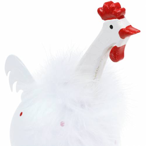 Chicken white with dots 21cm