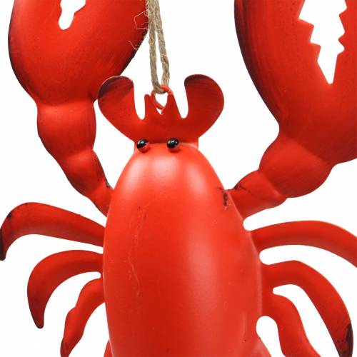 Floristik24 Lobster deco-hanger metal red 11.5x21.5cm 3pcs