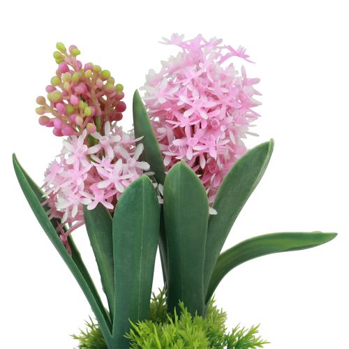 Product Hyacinth artificial in pot yellow pink blue H23cm 3pcs