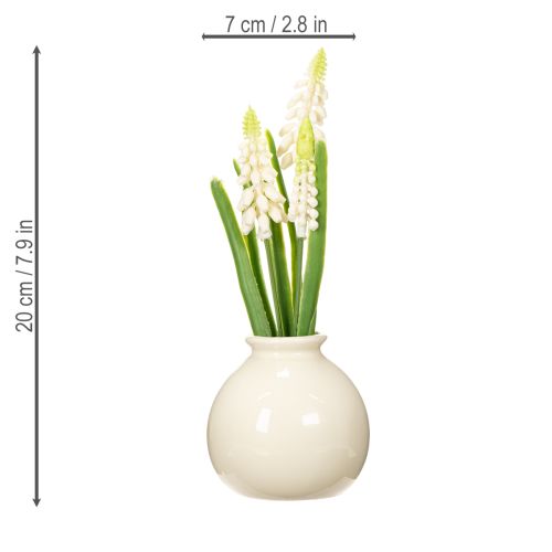 Product Hyacinth artificial flower vase for elegant table decoration and stylish look 20cm