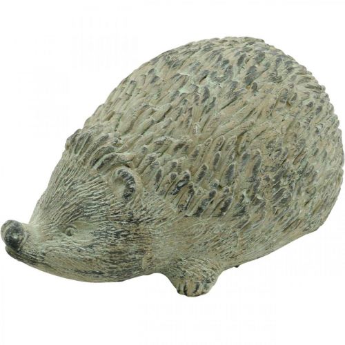 Floristik24 Decorative figure hedgehog 22cm garden decoration autumn antique green 20 × 12 × H10cm