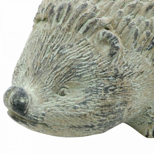 Floristik24 Decorative figure hedgehog 22cm garden decoration autumn antique green 20 × 12 × H10cm