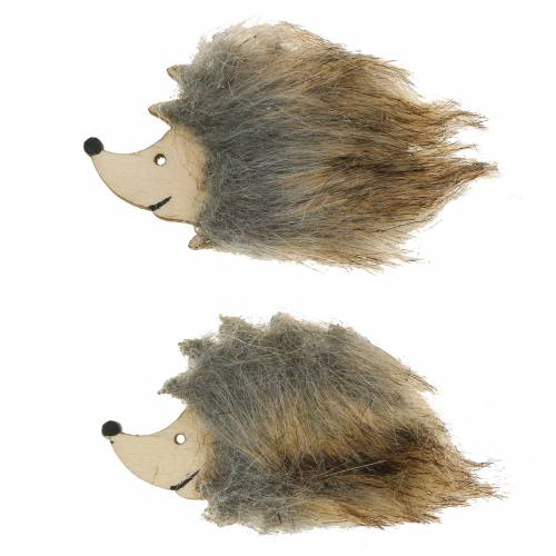 Floristik24 Autumn decoration hedgehog with fur 7cm 24 pcs