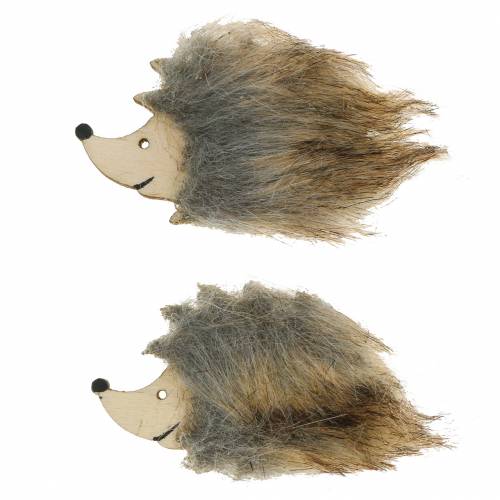 Floristik24 Autumn decoration hedgehog with fur 7cm 24pcs