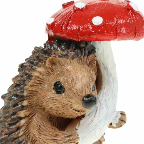 Floristik24 Autumn figurine hedgehog with mushroom H7cm 6pcs