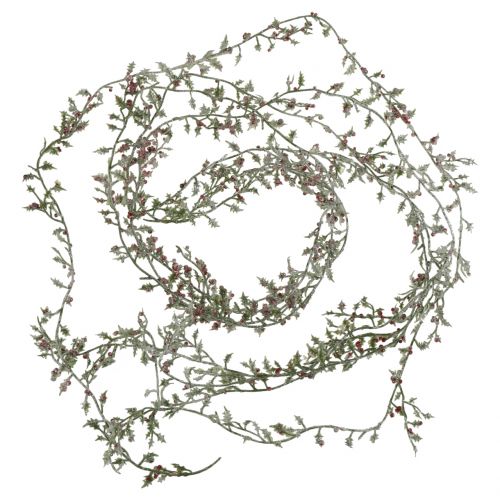 Floristik24 Holly garland snowed 120cm 6pcs
