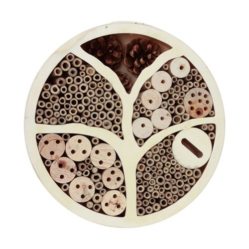 Floristik24 Insect Hotel Wood Round Natural Insect House Ø28.5cm H6.5m