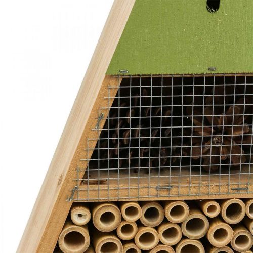 Floristik24 Insect Hotel Insect House Wood Green Yellow 30.5x39cm