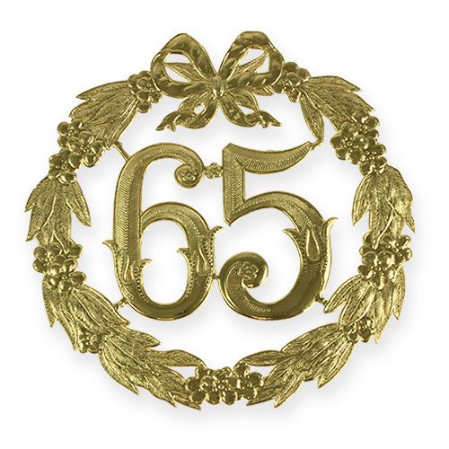 Product Anniversary number 65 in gold