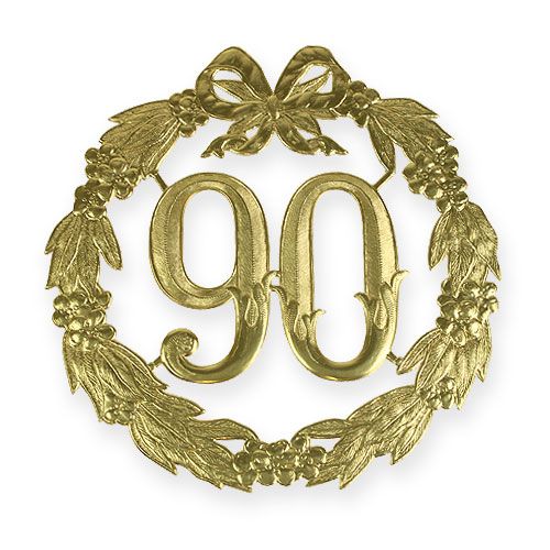 Anniversary number 90 in gold