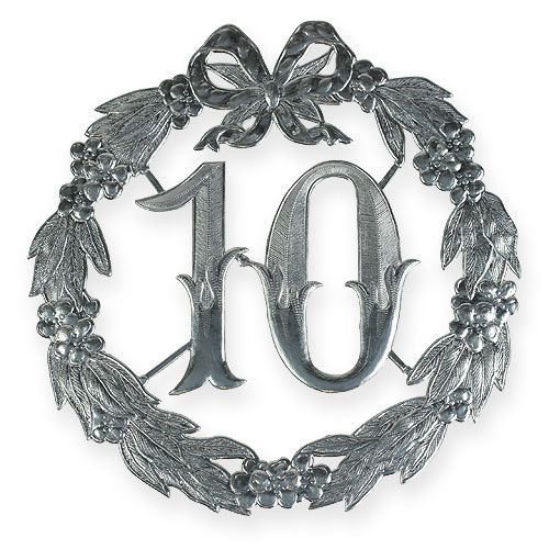 Floristik24 Anniversary number 10 in silver