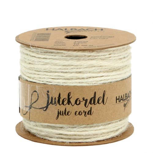 Product Jute cord white Cord for handicrafts Ø2mm 50m