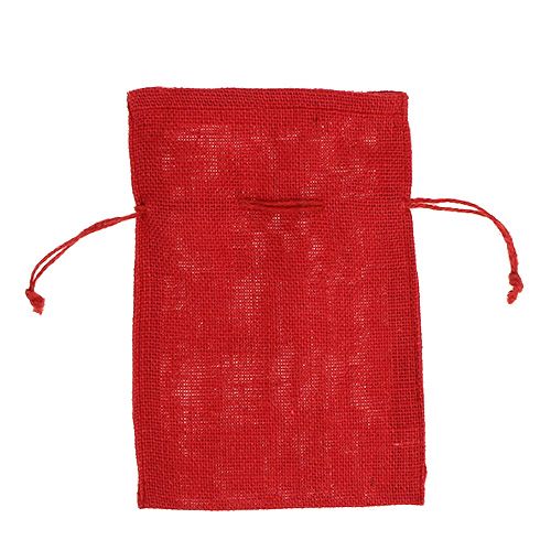Floristik24 Jute sacks red 16cm x 24cm 10pcs