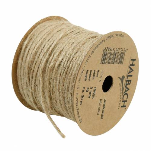 Floristik24 Jute cord natural Ø2mm 50m