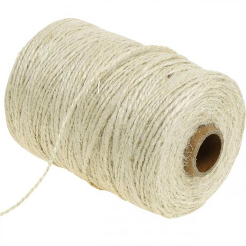 Product Jute cord white, DIY, natural decorative yarn, decorative cord Ø2mm L200m