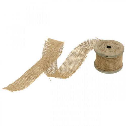 Product Decorative ribbon rustic, natural jute ribbon, gift ribbon natural colors B45mm L3m