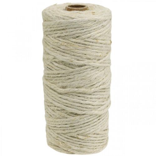 Floristik24 Jute cord, deco cord, handicraft ribbon natural colour, bleached Ø4mm L100m