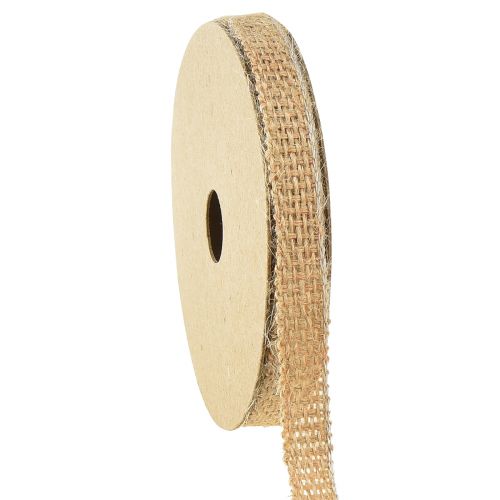 Jute ribbon decorative ribbon bronze natural ribbon woven 12mm 10m