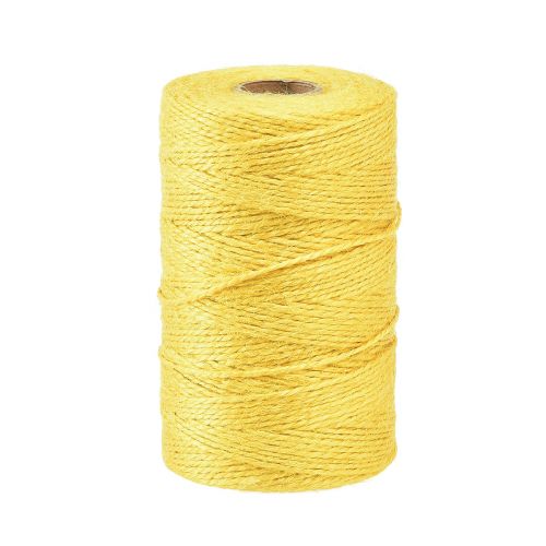 Floristik24 Jute ribbon jute cord ribbon jute decorative ribbon yellow Ø2mm 200m