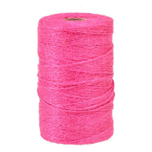 Floristik24 Jute ribbon jute cord ribbon jute fuchsia Ø2mm 200m