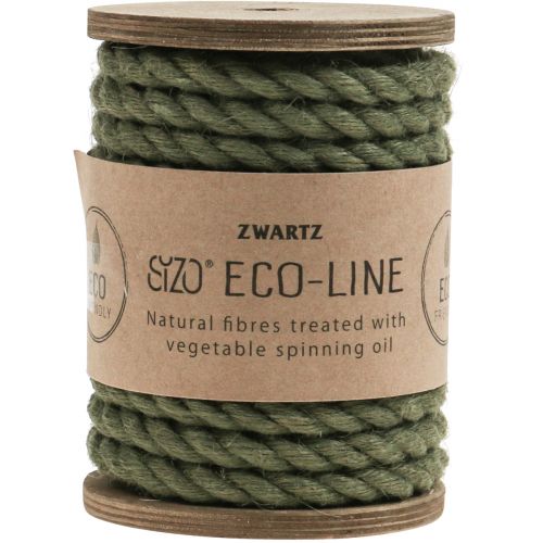 Product Jute ribbon jute cord cord jute decoration olive green Ø7mm 5m